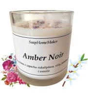 Ekologiczna świeca sojowa AMBER NOIR jaśmin piżmo wanilia eukaliptus 160g