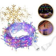 Lampki LED SOPLE 500 Lampek MULTIKOLOR Flash biały kabel 21m ŚWIĘTA kurtyna