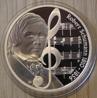 Robert Schumann 1 $ DOLAR 2010 TUVALU - 1 OZ 999 1 UNCJA CERTYFIKAT + ETUI