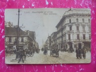 ŁÓDŻ LITZMANNSTADT ULICA NOWOWIEJSKA OD STRONY PLACU WOLNOŚCI JUDAIKA 1925