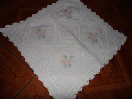Poszewka na poduszke , haft + szydełko