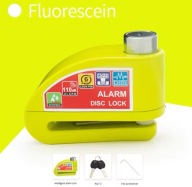 BLOKADA Z ALARMEM MOTOCYKOLWYM 110dB ŻÓŁTA BLOKADA TARCZY KŁÓDKA HIT