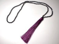 Naszyjnik handmade kryształki chwost