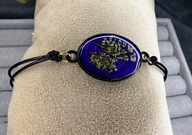 Bransoletka hand made prawdziwe kwiaty