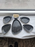 KOMPLET DO PALENIA BRYDŻOWY PICASSO PIKASIAK PORCELIT CHODZIEŻ 6 ELEMENTÓW