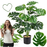 MONSTERA SZTUCZNA W DONICZCE 70CM SZTUCZNE KWIATY WALENTYNKI 18 LIŚCI XL