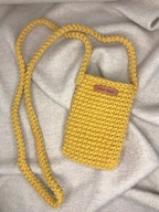 MAMAJASTUDIO Mała torebka na ramię, etui na telefon,listonoszka żółta.