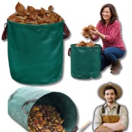 KOSZ OGRODOWY WOREK NA LIŚCIE TRAWĘ ODPADY 120L SKŁADANY MOCNY Z UCHWYTAMI