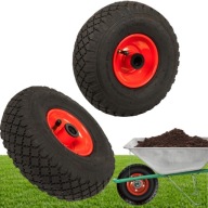 KOŁO KÓŁKO DO TACZKI WÓZKA 260x85MM 3,00/4 FI20 Z DĘTKA POMPOWANE MOCNE