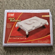 Obrus żakardowy, biały, prostokąt, 130x180cm, Ks1