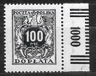 Czysty** z 1924 r, Fi. D 46 margines z serii 45 - 50 - papier V, cz. abkl.