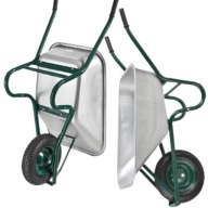 TACZKA OGRODOWA METALOWA STALOWA LEKKA JEDNOKOŁOWA DO PRAC OGRODNICZYCH