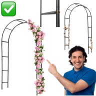 PERGOLA OGRODOWA LETNIA MOCNA METALOWA ŁUK DO PNĄCZY RÓŻ 240x140 CM | 4PROS