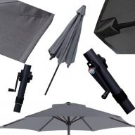 PARASOL OGRODOWY KLASYCZNY SKŁADANY WODOODPORNY Z KORBKĄ 300CM STALOWY