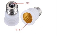 Oprawka adapter oprawki przejście z E-12 => E-14 cena za 2 szt biały 1-10-5