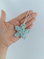 Zawieszka szydełkowa śnieżynka 3D mała na choinkę Handmade
