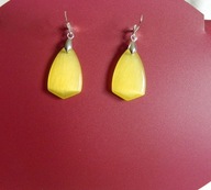 Żółte Kocie Oko, kamień dobrobytu, duże kolczyki, srebro