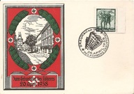 TRZECIA RZESZA -karta ozdobna stemple -urodziny Hitlera 1938 rok