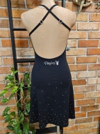 Playboy sukienka wieczorowa dżety króliczek bez pleców dekolt r M/L