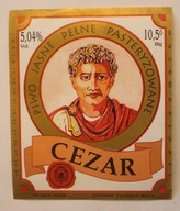 ETYKIETA - BROWAR ZDUŃSKA WOLA - CEZAR - PIWO JASNE PEŁNE PASTERYZOWANE