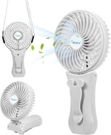 Wentylator Ręczny Przenośny Mini Wiatrak USB 2200 mAh 3 prędkości Biały