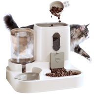 PODAJNIK WODY KARMY Automatyczny Dozownik PODWÓJNA MISKA DLA I KOTA PSA 2w1