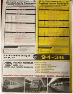 Plakatowy rozkład jazdy pociągów TERESPOL