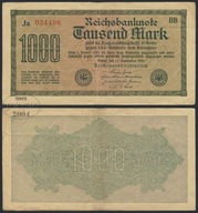 BNN - NIEMCY 1000 Marek 1922 # P76b # BB - Ja 034496 # znak wodny I # VF-