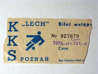 KKS Lech Poznań - PRL - bilet na mecz piłki nożnej 35