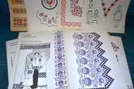 STARE HAFTY 28 PODWÓJNYCH TABILC Z BARDZO DUŻĄ ILOŚCIĄ WĘGIERSKICH WZORÓW