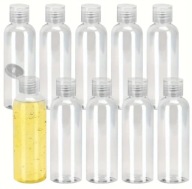 Butelki podróżne 100 ml szczelne do kosmetyków samolot 5x