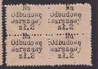 Na odbudowę Warszawy, na maszynie do pisania 2 zł, na znaczku pomoc zimowa