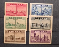 Znaczki Polska 1945 Mi.414-419,czyste