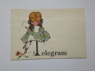 Stary telegram - Dziewczynka z telegramem - proj. Małgorzata Wickenhagen