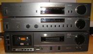 Wieża AKAI Wzmacniacz AM U22 + Tuner AT K22 + magnetofon CS F9 czarna