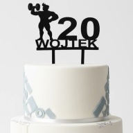 topper na tort dekoracja urodziny personalizacjaRÓŻNE KOLORY SIŁACZ!!!