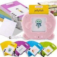 CZYTNIK KART FISZKI ANGIELSKIE SŁÓWKA SKUTECZNA NAUKA RÓŻOWA DLA DZIECI