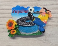UKRAINA STADION PIŁKA NOŻNA Magnes na lodówkę ceramiczny C51