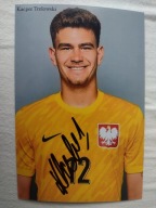 Zdjęcie 10x15 autograf Polska Kacper Trelowski Euro 2025 U-21