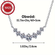 łańcuszek posrebrzany 925 platerowany korale cyrkonia kolia walentynki