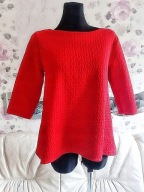 WYGODNA MODNA BLUZKA NA CO DZIEŃ ELEGANCKA S/M wzorzysta ala pianka wzór