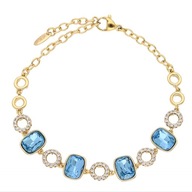 61052 BRANSOLETKA 18K POZŁACANA 14,5+5 CM 9 MM SAPPHIRE LIGHT Swarovski