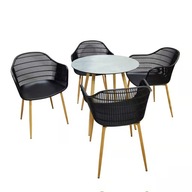 ZESTAW MEBLI OGRODOWYCH TARSOWYCH PATIO IGOR CZARNY 5 EL. TARAS OGRÓD