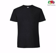 Czarna koszulka Iconic 195 premium T Fruit of the loom 100% bawełna