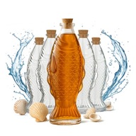 5x Karafka Szklana RYBA 500ml Butelki Na Alkohol Wodę Wazon Dekoracja 0,5l