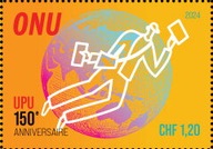 ONZ Genewa 2024 Znaczek 1238 ** 150 lat UPU poczta listonosz