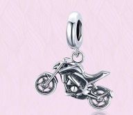 Charms motocykl ścigacz sportowy srebro próba