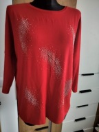 Bluzka damska 42 efektowna strecz oversize uciągliwa XL viskoza kolor