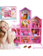 WOOPIE Mega Willa Domek dla Lalek PIĘTROWY LOVELY HOUSE 194 el.