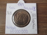 20 franków 1981 Król Baldwin V